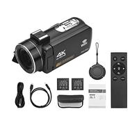 Andoer Caméra vidéo numérique 4K Caméscope WiFi Enregistreur DV 56MP Zoom numérique 18X Écran Tactile IPS 3,0 Pouces Prend en Charge la détection de Visage Vision Nocturne IR Anti-tremblement