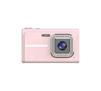 Andoer Caméra Vlog 1080P pour Enfants et Débutants, 48 MP, Zoom 16x, Mise au Point Automatique, Appareil Photo Numérique Compact avec écran IPS 2,4" (Rose)