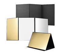 Andoer Carton réflecteur de photographie 3 en 1 - Réflecteur de lumière pliable - Réflecteur de lumière - Carton pour photographie de produits - Éclairage vidéo - Argent blanc et or