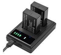 Andoer Chargeur de batterie LP-E17 avec indicateurs LED + 2 batteries LP-E17 7,4 V 1500 mAh avec câble de charge USB de rechange pour appareils photo Canon EOS 200D/ 750D/ 760D/ 800D/ 8000D/ M3/M6/T6i