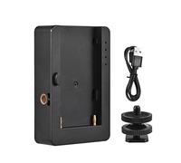 Andoer Chargeur de batterie NP-F, plaque adaptateur de batterie avec port de charge type C, sorties USB 5 V DC7,4 V, trou de vis de 1/4" pour batteries NP-F550 F750 F970