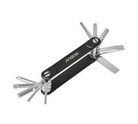 Andoer Clé à molette pliable 10 en 1 pour photographe - Kit d'outils multifonctions de poche - Tournevis pliable - Avec sac de rangement