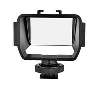 Andoer Écran de rétroviseur universel pour selfie Vlog avec 3 supports de griffe pour installer un microphone Mini lumière LED compatible avec Sony A6000/A6300/A6500/A72 Series/A73 Series Nikon Z6/Z7