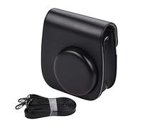 Andoer Étui pour appareil photo portable instantané Étui en cuir PU avec bandoulière compatible avec Fujifilm Fuji Instax Mini 11, Tan