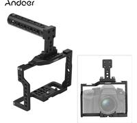 Andoer G85 Aluminium Alloy Cage + Top Handle Kit avec de nombreux trous de montage 1/4 "et 3/8" 2 Cold ShoeBuchse pour Panasonic G85 / G80 ILDC caméra pour le montage microphone moniteur vidéo lumière
