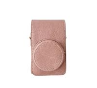 Andoer Housse de protection pour appareil photo numérique, sac de rangement en cuir PU compatible avec RICOH GR2/GR3/GR3X Canon G7X2/G7X3 Sony RX100/ZV1/LX10/SX740/ZR1000/CCD, rose, Moderne