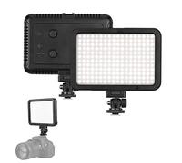 Andoer Kit d'éclairage vidéo 22 W avec support de serrage en C 216 perles de lampe bicolore température 3200-5500 K luminosité réglable tête sphérique télécommande pour jeux vidéo enregistrement vidéo