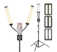 Andoer Kit d'éclairage vidéo LED pour photographie - 40 W - Intensité variable - Lumière cosmétique LED avec clip pour téléphone, trépied, télécommande pour enregistrement vidéo, maquillage, cils