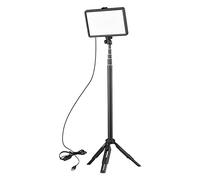 Andoer Kit d'éclairage vidéo USB LED pour vidéoconférence avec lumière de remplissage LED 3200 K-5600 K à intensité variable, trépied extensible, 8 filtres de couleur pour diffusion en direct,