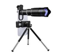 Andoer Kit d'objectifs téléobjectif pour téléphone portable 40X avec clip pour objectif, support pour téléphone, mini trépied extensible, Obturateur à distance pour randonnée, camping, observation de