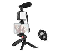 Andoer Kit vidéo Andoer Phone Vlog avec Support de téléphone trépied de Table avec Microphone à Chaussure Froide LED obturateur à Distance de lumière vidéo