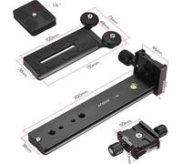 Andoer L200 Support de Téléobjectif Support d'Objectif Long Réglable en Hauteur Compatible avec Arca-Swiss Sunwayfoto RRS Benro Kirk Markins Mount