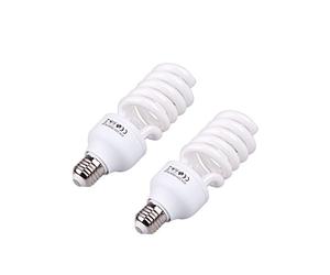 Andoer Lot de 2 ampoules E27 220 V 45 W 5500 K pour studio photo et vidéo