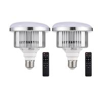 Andoer Lot de 2 ampoules LED 85 W 3200 K-5500 K pour photographie - Économie d'énergie - Luminosité réglable - Support E27 avec télécommande pour studio photo à la maison, entrepôt, bureau, hôtel