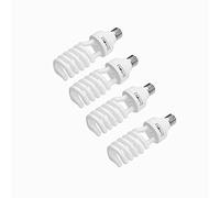 Andoer Lot de 4 lampes photo 45 W 220 V 5500 K CRI90 Lumière du jour Ampoule spirale à économie d'énergie Ampoule E27 pour studio photo, éclairage de studio, éclairage vidéo