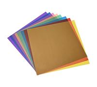 Andoer Lot de 8 couleurs/set Transparent Gel Ligh Filter 30 x 30 cm. 12 x 12 cm. Couleur : Overlays Teinted Correction Gels Light Filters Plastic Sheets pour LED Light Studio Flash Strobe DJ Light