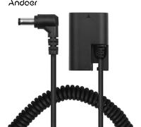 Andoer LP-E6 batterie factice Connecteur DC-Coupleur Câble à ressort Batterie de rechange pour appareils photo Canon 5D2 5D3 5D4 6D6D2 60D7D7D2 70D80D5DSR