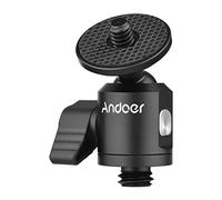 Andoer Mini adaptateur de rotule pour trépied d'appareil photo en alliage d'aluminium Raccord à vis 1/4" vers raccord à vis 3/8"