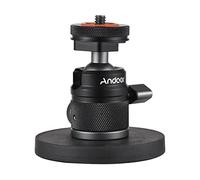 Andoer Mini adaptateur de tête avec vis de 1/4" et connexion de sabot froid rotatif à 360° avec grande base magnétique pour appareil photo sportif, appareil photo numérique, smartphone