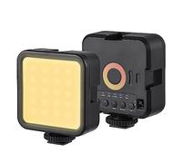 Andoer Mini lampe vidéo pour appareil photo, petite lampe vidéo LED à intensité variable 3000 K à 9000 K avec modes d'éclairage bicolores, batterie 1200 mAh, port de charge USB pour enregistrement