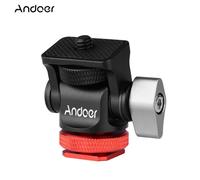 Andoer-Mini support de moniteur,tête de trépied,adaptateur de sabot froid,alliage d'aluminium,vis 1/4 pouces pour flash,microphone,lampe de remplissage LED - Type Red