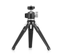 Andoer Mini trépied de bureau multifonction en alliage d'aluminium avec rotule rotative à 360° avec support griffe Capacité de charge maximale de 3 kg pour enregistrement vidéo Vlog en direct