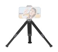 Andoer Mini Trépied Portable Trépied de Bureau Léger en Alliage d'aluminium avec 2 Angles 4 Hauteurs Réglables en Hauteur Max. Charge 3kg pour Caméra Smartphone Stabilisateur Lampe Vidéo
