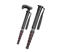 Andoer Monopode portable en fibre de carbone pour appareil photo de 155,3 cm, capacité de charge de 10 kg, hauteur réglable en 6 sections avec tête de bâton d'escalade amovible