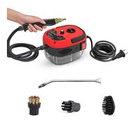 Andoer Nettoyeur vapeur, 2500W Nettoyeur vapeur portable à main - Machine de nettoyage à vapeur haute température et haute pression avec têtes de brosse pour meubles de cuisine, salle de bain, voiture