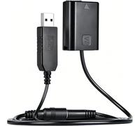 Andoer NP-FW50 Batterie factice + Power Bank (5 V 2 A) Câble Adaptateur USB de Rechange pour AC-PW20 pour Sony NEX-3/5/6/7 Series A33 A37 A35 A55 A7 A7R A7II A6000 A6300