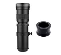 Andoer Objectif super téléobjectif F/8.3-16 420-800 mm T2 avec bague d'adaptation M Mount 1/4 filetage de rechange pour appareils photo Canon M M2 M3 M5 M6 Mark II M10 M50 M100 M200 Noir
