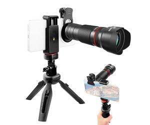 Andoer Objectif zoom 40x trépied, téléobjectif téléphone, télescope observation animaux, lune, sport, jeux