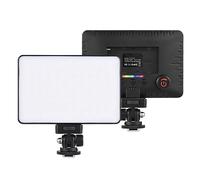 Andoer Panneau d'éclairage vidéo LED, 196 LED à intensité variable, 2500 K à 9000 K, lumière vidéo en streaming avec support de griffe de flash 1/4", trou fileté 1/4" de la série NP-F pour