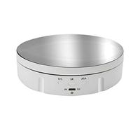 Andoer Plateau tournant électrique à 360° avec chargement USB, 3 vitesses réglables pour photographie, bijoux, montres, objets de collection, blanc
