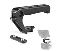 Andoer Poignée supérieure universelle avec pince OTAN Rail NATO Chaussures froides Filetage 1/4" 3/8" Tige de serrage 15 mm pour cage d'appareil photo Rig