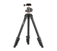 Andoer Q160SA Trépied pour appareil photo avec tête sphérique panoramique, réglage des bulles, trépied de voyage portable réglable en hauteur pour appareil photo reflex numérique, caméscope, mini