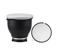 Andoer Réflecteur standard Bowens Mount Beauty Dish 7" avec grille en nid d'abeille à 60° et chaussette diffuseur pour lampe flash stroboscopique Studio Bowens Mount Speedlite