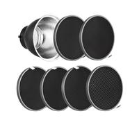 Andoer Réflecteur standard de 17,8 cm + 6 grilles en nid d'abeille pour photographie 10°/20°/30°/40°/50°/60° pour lampe stroboscopique Bowens Mount Studio Light