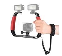 Andoer Rig Caméra d'action pour plongée sous-marine Stabilisateur à main avec supports de sabot froid Compatible avec GoPro Hero 12/11/10, DJI Osmo Action 4/3/2, Insta360