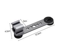 Andoer support de montage de chaussure froide barre d'extension Triple filetage 1/4 pouces et 3/8 pouces pour stabilisateur de cardan trépied lampe de poche d'appareil photo - Type Bracket