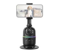 Andoer Support de téléphone intelligent à 360 ° pour suivi du visage - Stabilisateur intelligent pour selfies - Contrôle gestuel - Avec pince de téléphone à dégagement rapide pour enregistrement vidéo