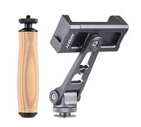 Andoer Support de téléphone multifonctionnel trépied trépied en alliage d'aluminium pivotant à 360° avec double glissière à froid Remplacement pour iPhone 14/13/12/11 Téléphone Huawei Vlog Selfie