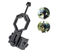Andoer Support pour adaptateur télescope de téléphone portable Support en alliage d'aluminium et plastique Multifonction Universel pour microscope monoculaire binoculaire astronomique Noir