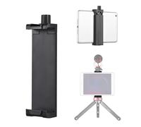 Andoer Support trépied pour smartphone et tablette, pince de fixation de 5,11 à 9,64 pouces, largeur réglable avec support pour chaussures froides, trous filetés de 1/4", compatible avec tablette,