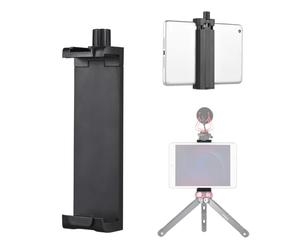 Andoer Support trépied pour smartphone et tablette, pince de fixation de 5,11 à 9,64 pouces, largeur réglable avec support pour chaussures froides, trous filetés de 1/4", compatible avec tablette,