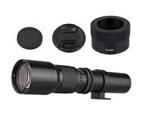 Andoer Téléobjectif zoom super téléobjectif de 500 mm avec zoom manuel F8.0-F32, ouverture avec culot T à NEX E, bague adaptateur de rechange pour appareils photo Sony A9 A7 A7R A7S A5000 A6000 A6500