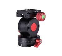 Andoer Tête inclinable en Alliage d'aluminium à tête sphérique hydraulique Fluide Andoer avec Plaque à dégagement Rapide Interface de Trou de vis de 1/4 et 3/8 Pouces Portant 10KG