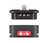 Andoer Trépied à dégagement rapide avec base à dégagement rapide pour appareil photo reflex numérique, adaptateur de montage d'appareil photo, installation rapide, alliage d'aluminium avec vis de 6,35