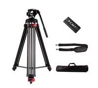 Andoer Trépied de tête hydraulique de Fluide panoramique de trépied résistant Professionnel d'Andoer Max. Charger 10 KG avec Sac de Transport pour caméra caméscope DV Studio Prise de Vue en Plein