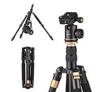 Andoer Trépied de voyage de 140 cm/55 pouces pour appareil photo Trépied en alliage d'aluminium avec monopode détachable Tête à bille rotative à 360° Capacité de charge de 8 kg/17,6 livres avec sac